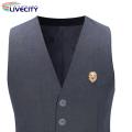 Suit Vest Top V Neck Single Breasted Pockets Waistcoat with Brooch. 