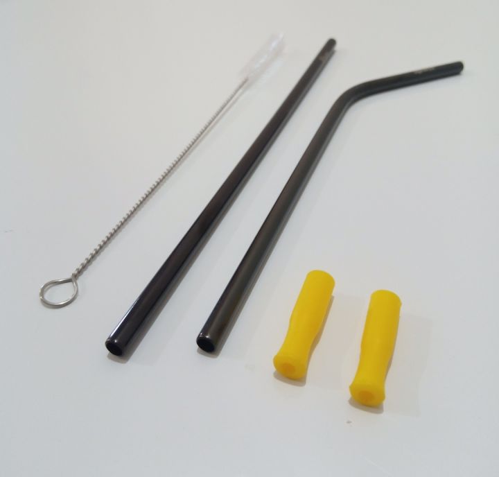 Colorful Reusable Stainless Steel Straws - 304 Stainless Steel- FREE Silicone Tips for Straws- Best Kitchen Tool