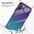 Casinglee For VIVO Y15A case Gradient Tempered Glass Protector Back cover for VIVO Y15A Phone Cases For girls and Boys. 