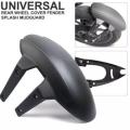 UNIVERSAL Back Mudguard Bike Motorcycle  Black Plastic Motorcycle Rear Wheel for fender Splash Guard Rear Wheel Cover Splash Guard Mudguard with Bracket. 
