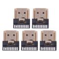 5 Pcs HDMI Male 19 Pins A Type Solder Plug Termination Repair Replace. 