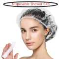 50Pcs Disposable Shower Cap Plastic Hair Bath Hat Elastic Women Waterproof Caps For Spa Salon Hotel Hair Dye Bathroom Rosa Kitchen. 