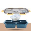 Bento Lunch Box,5-Compartment Food Container with Salad Bowl,Leakproof Salad Lunch Containers for Office,School. 