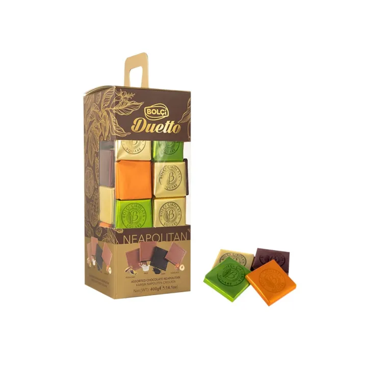 Chocolate | Belgian Bolci Milk and dark chocolate | Bolci Milk and Dark Hazelnut Pystisio Chocolate | In best and original Quality | 400gram