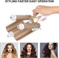 Hair Curler,Iron 3 Barrel Hair Waver Curling Iron Temperature Control, Quick Heating Mermaid Hair Waver for Long or Short Hair Styling. 