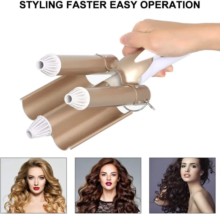 Hair%20Curler,%203%20Barrel%20Hair%20Waver%20Curling%20Iron%20Upgrade%20Version%20Ceramic%20with%202%20Temperature%20Control,%20Quick%20Heating%20Mermaid%20Hair%20Waver%20for%20Long%20or%20Short%20Hair%20Styling%20-%20Image%202