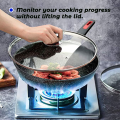 XOGO Picks Premium Quality Glass Lid / Cover for pan & pots with round handle-18CM. 