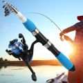 Fishing Rod and Reel Set High Quality Casting Fishing Rods Carbon Ultra Light Rod with Mini Spinning Reels Fishing Tackle Set. 