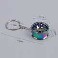 Styling Car Key Ring Zinc Alloy Tire Wheel design Key Chain - Rainbow Colour. 