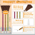 Halloween Witch Broom Pencil Colorful Witch Broom Pens Wizard Pencil Broom Writing Pencils (24 Pieces). 