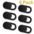 6 Pack Ultra Thin WebCam Cover Shutter Magnet Slider Camera Cover for Macbook Pro Laptops Phone Lens Web Cam Privacy Sticker-3 pc black. 