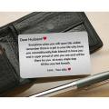 Metal Wallet Card Gift for your Husband Wife Love. 
