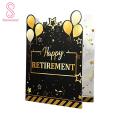 Vibrant Jumbo Retirement Card Creative Shape Extra Large Size Perfect Party Decoration Guest Book Bright Colors. 