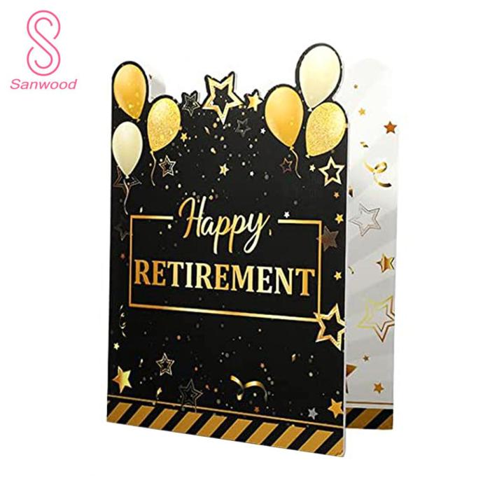 Vibrant Jumbo Retirement Card Creative Shape Extra Large Size Perfect Party Decoration Guest Book Bright Colors