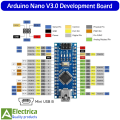 Arduino Nano V3.0 ATmega328P Development Board with USB Cable Mini Compatible Controller Board for DIY Projects, Robotics & Electronics Prototyping by Electrica. 