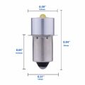 【Topnotch Store】P13.5S 3W Led Bulb Replace Ryobi ONE+ Flashlight P700 P703 P704 FL1800 Torch Bike Work Lights 6-24V Cold 6000K. 