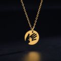 Skyrim Baby Hand Necklace Mother Kid Child Chain Family Mom Gift for Woman Man Stainless Steel Pendant Jewelry Fashion Trend. 