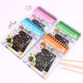 Scratch Note Black Cardboard Creative DIY Draw Sketch Notes for Toy Notebook School Supplies. 