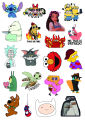 Random Mix Cartoon Sticker Pack (20/40/60/80/100 Pcs) 2 Inch Premium Quality Stickers for Laptop, Bottle, Phone, Scrapbook, Wall, Diary – Perfect for Cartoon Fans, Lovers & Collectors. 