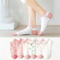 Cute Cartoon Cotton Socks Printed Japanese Style Spring Summer Women's Fashion Ankle Socks. 