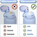 2PCS Gifts Water Bottle Accessories Parts Water Bottle Bite Valve Replacement Durable Soft Water Bottle Silicone Mouthpiece Silicone Silicone Cap Lid Spout for Ello Cooper 18/22/32/40oz Ello Cooper 18/22/32/40oz. 