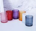 Techmanistan Empty Glass Candle Jars, Glass Tins, Colored Frosted Glass Candle Cup Container. 