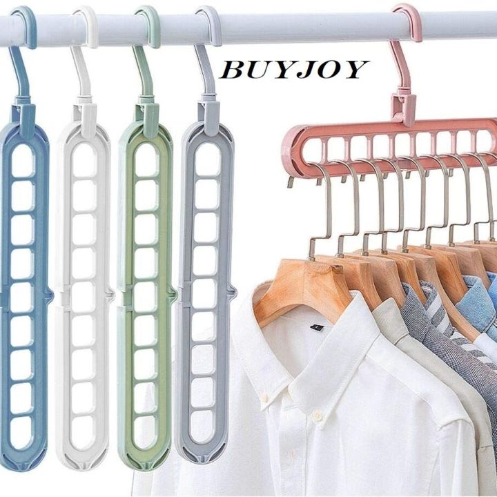 BuyJoy%20Space%20Saving%20Hangers%20&%20Magic%20Hangers%20For%20Cloths%20-%20Strong%20Plastic%209%20Hole%20Wardrobe%20Hangers%20(%20Same%20Colors)%20-%20Image%202