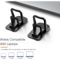 JM JADOON Laptop Stand Clip 2 PCS/1 Pair  Metal Dual Lock Mode Laptop Cooling Pads Stands HP Laptop Stand Dell Stand Mac Stand Laptop Cooling Strong Grip Black Silver. 