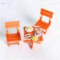 1:12TH Miniature Beach Table Chair Pretend Toy Ornament for Educational Toy. 
