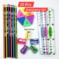 20 Pcs ORO Stationery Set | 6 Pencils, 6 Erasers, 5 Sharpeners & 3 Rulers | Best Stationery Kit for Students, Toddlers, Kids, Girls & Boys | Premium School Supplies for Writing, Drawing & Learning | Buy Online at Best Price. 