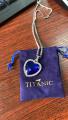 Exquisite Heart Pendant Necklace For Women Titanic Heart Of Ocean Blue Heart "my Heart Will Go On" Necklace Velvet Bag. 