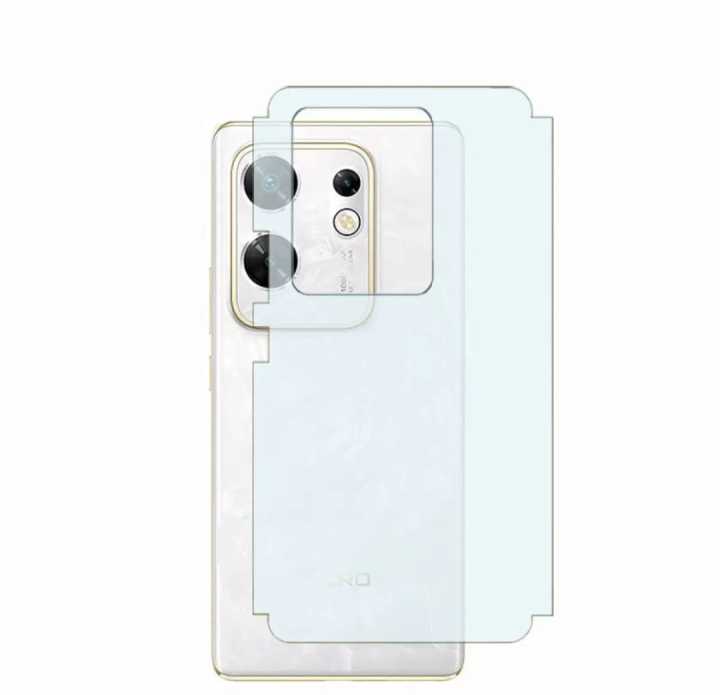 Infinix Zero 30 4G Back Matte Protector Soft Skin Sheet Film With Sides Cover Protection Carbon Fiber For infinix zero30 - Transparent