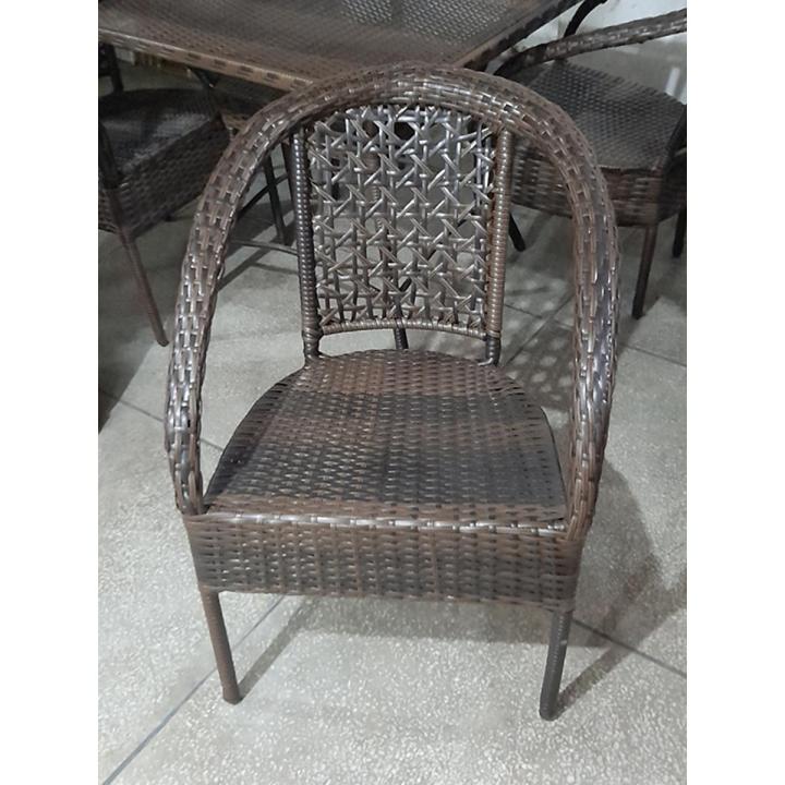 Iron Chairs/ Irone Furniture Chair & Rattan Wicker With Caution Seat