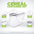 Fast Forward Cereal Containers Storage - Airtight Food Storage Containers For Pantry Organization And Storage - Canister Sets For Kitchen Counter. 