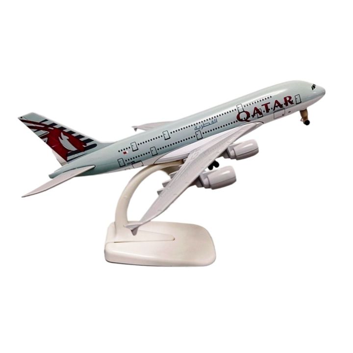 Qatar%20Airways%20A380%20Metal%2020%20cm%20Aircraft%20model%20scal%201:400%20%20with%20wheels%20and%20stand%20Airline%20Model%20for%20office%20diecost%20aircraft%20model%20%20decoration%20-%20Image%2010