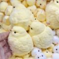 Handmade Yellow Big Chicken Plush Silicone Squishy Pinching Toys Cute Hen Chicks Taba Squeezing Toy Fuzzy Release Hand Stress. 