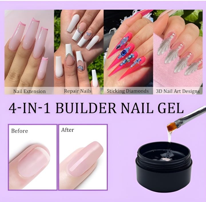 Kween%2015%20ml%20Builder%20Gel%20for%20Gel%20Nails,%204-in-1%20Nail%20Extension%20Gel%20Glue%20Nail%20Strengths%20Nail%20Manicure,%20UV%20Builder%20Gel%20Nail%20Gel%20Builder%20Poly%20Nail%20Quick%20Extension%20Building%20-%20Image%202