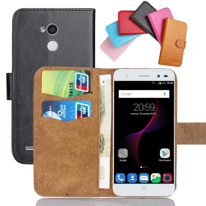 ZTE Blade V7 Lite Case 5 6 Colors Flip Soft Leather Crazy Horse Phone Cover Stand Function Cases Credit Card Wallet