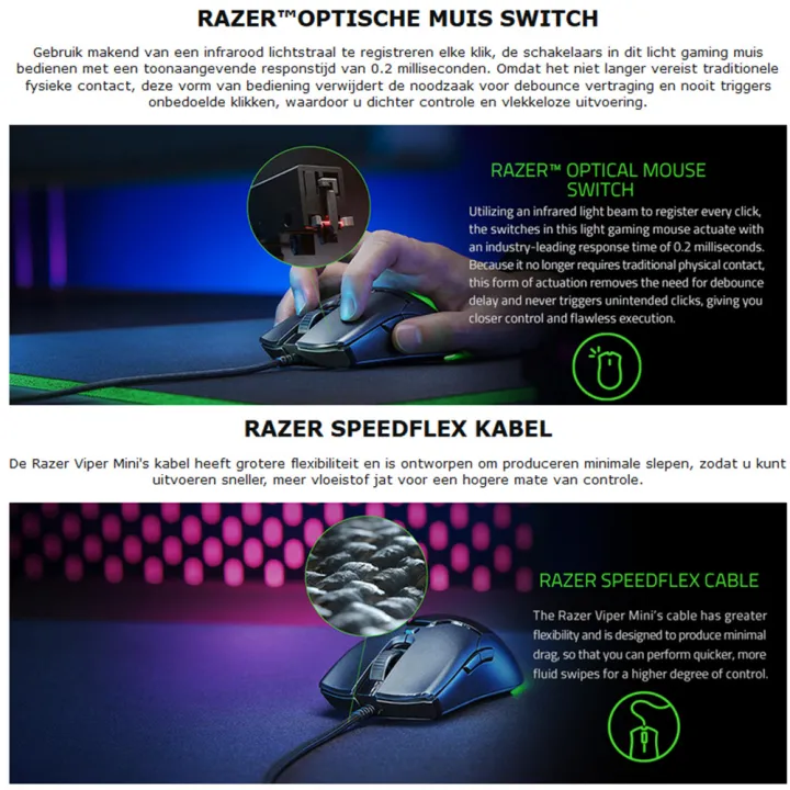 Razer DeathAdder Essential And Viper Mini Wired Gaming Mouse Super ...