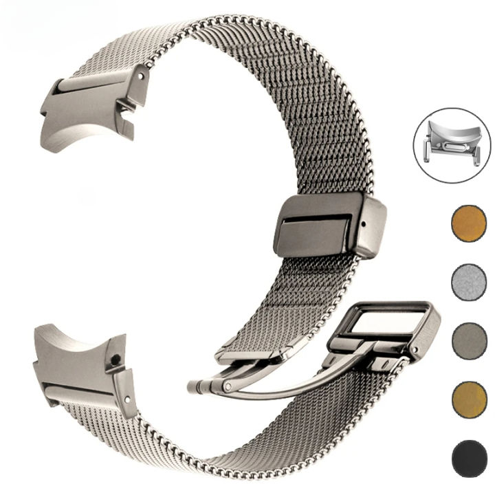 20mm No Gaps Strap for Galaxy Watch 6/5/4 5pro 40mm 44mm 43mm 47mm 45mm Magnetic Button Milanese Band for Galaxy Watch 6 Classic