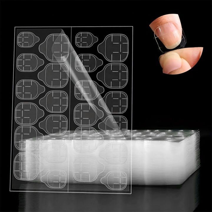Qiao Jelly Gel Patch, Sticky Seamless Slider Fruit T) Transparent Double-sided 288Pc (12Shee Nail Glue Sticker Self-used for Nail Art Technique