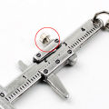 Mental Movable Vernier Caliper Ruler Model Keychain Mini Vernier Caliper Key Ring Car Turbo Key Chain Gauge Tool. 