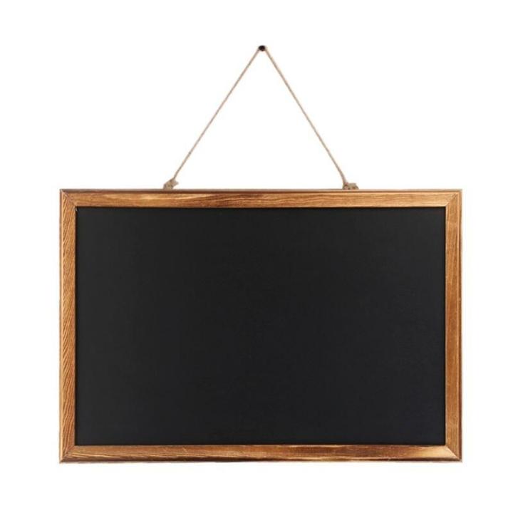 Rectangle Hanging Wooden Message Blackboard Chalkboard Wordpad Sign Kids Black Board