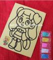 5set of different design Sand Art Creative Sand Cartoon Painting Kids Educational Toys Preschool Tools Birthday Gifts. 