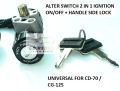 Alter Switch 2 in 1 Ignition On/Off + Side Lock for Motorcycle 70cc / 125cc. 