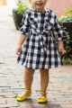 Famous Black and White Check Button-Up Shirt with Full Sleeves and Pockets beautiful shirt for kids  stylish and also casual design for baby girls Western Style Button-Up shirt for girls and kids. 