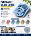 PVC Floor Drain Cover Waste Jali | Anti-Clog Bathroom Kitchen Drain Strainer | Removable Drain Cover | Multi Color. 