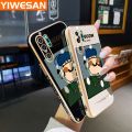 YIWESAN For Huawei P30 Pro Case Cartoon Van Gogh Moucow Luxury Plating Phone Case Pattern Silicone Cassing Full Cover Camera Protect Cases Shockproof Softcase. 