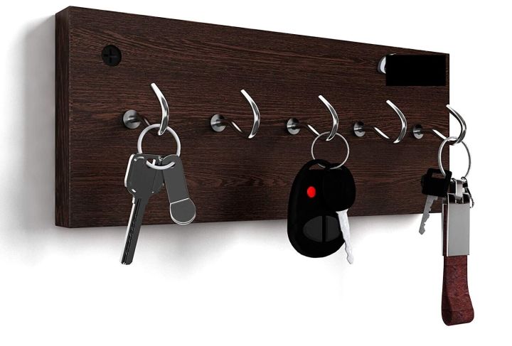 Wood Key Hanger Key Holder Stand/Wall Hooks Stand/Wall Mounted Key ...
