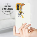Hontinga for iPhone 12 Case Side Design Phone Cover Cute Astronaut Pikachu Cover Square Edge Pattern Liquid Silicone Trend Case. 